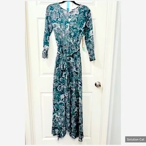 New Women’s Indigo Rose maxi floral print Dress Size small Petite